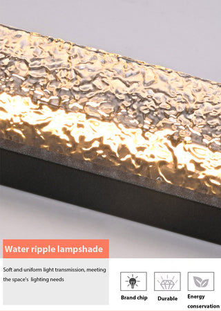 Cole - Modern Stainless Steel LED Patterned Glass Wall Light