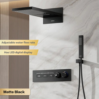 Lazare  - Modern LED Smart Display Wall Mounted Shower Set Multi Function