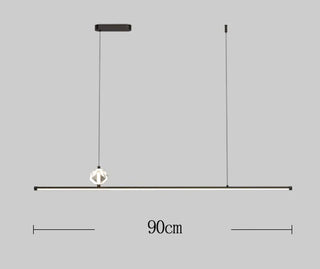 Minore - Minimalist Thin Beam Crystal Hanging Pendant Ceiling Light