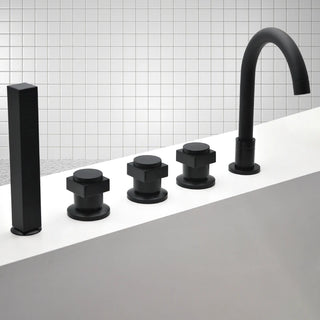 Tymon - Modern Waterfall 5 Piece Bathtub Tap and Shower Set
