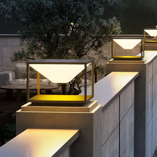 Meg - Solar Waterproof Square Light Dripping LED Outdoor Post Lights