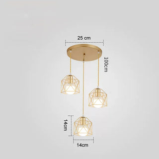 Solberg - Modern Metal Cage Pendant Ceiling Light
