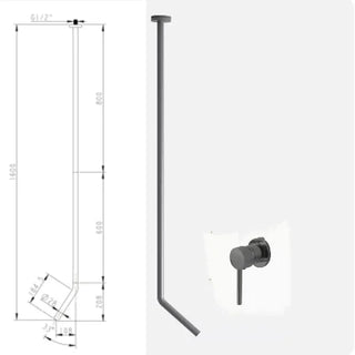 Pallas - Ceiling Mounted Hot/Cold Bathroom Tap