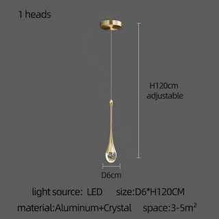 TearDrop - Crystal Chandelier Modern LED Ceiling Light