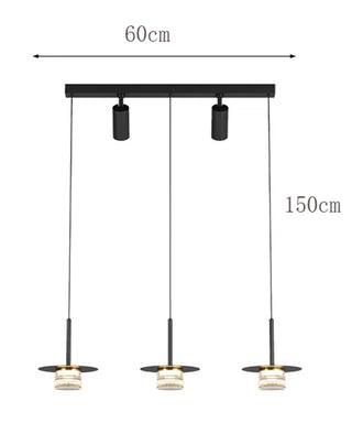 Welkom -  Modern Industrial Multi Head Black Hanging Pendant Ceiling Light