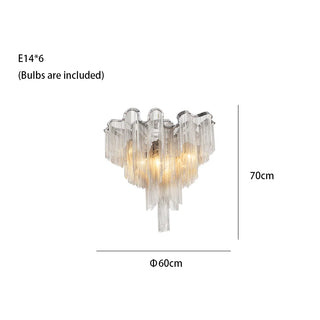 Maya - Modern Round Tiered Tassel Chain Ceiling Light Chandelier