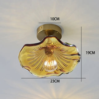 Viola - Glass Hanging Round Patterned Pendant Ceiling Light