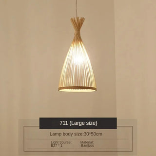 Amanda - Hanging Bamboo Weaving Creative Pendant Light