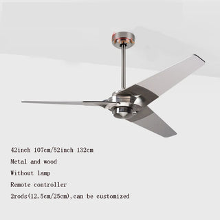 Leandros - Modern Wooden 3 Blade Metal Ceiling Fan Remote Control