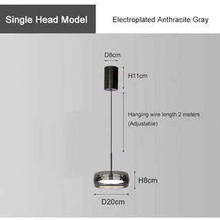 Daniel - Coloured Glass Round Hanging Pendant Ceiling Light