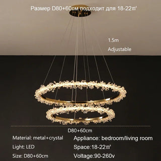Gita - Modern Round Crystal Ceiling Chandelier