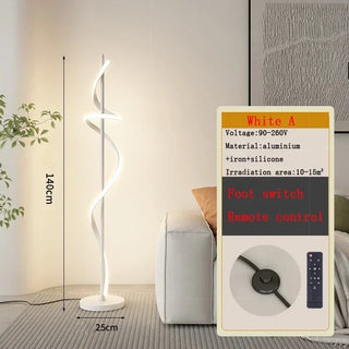 Edmond - Modern LED Twisted Floor Lamp
