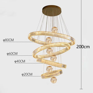 Chloe - Crystal Round Tiered Gold Ceiling Chandelier