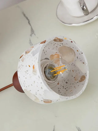 Navarre - Japanese Minimalist Walnut Brown Marble Hanging Pendant Ceiling Light