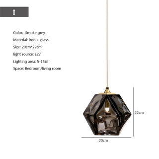 Loule - Shaped Colored Glass Hanging Pendant Ceiling Light