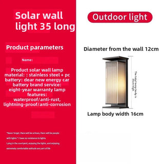 Rhosyn - Modern Simple Outdoor Waterproof Solar Wall Lights