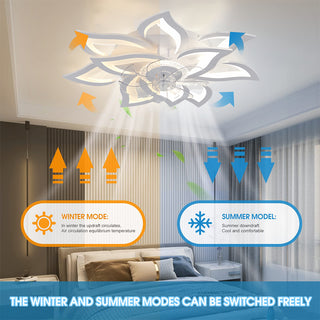 Nason - Modern Remote Light Ceiling Fan 5 Blade
