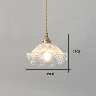 Viola - Glass Hanging Round Patterned Pendant Ceiling Light