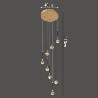 Abril - Crystal Ball Cluster Hanging Chandelier