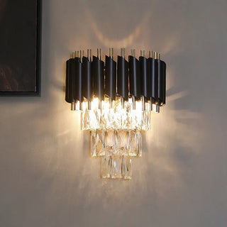 Lacey - Crystal Tiered Modern Glass Wall Light Chandelier