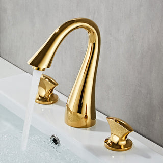 Cyprian - Modern 5 Piece Bathtub Filler Set with Pull Out Handheld Shower