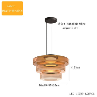 Halley - Modern Levels Series Island Glass Pendant Light