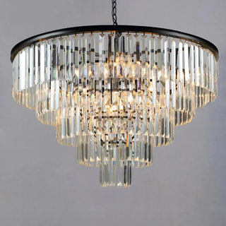 Qabacha - Tapered Tiered Crystal Hanging Chandelier