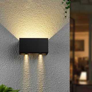 Jonathan - Modern Black Rectangle Up/Down Outdoor Wall Light
