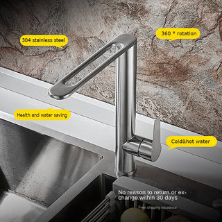 Karyn - Rotatable Single Handle Stainless Steel Kitchen Tap