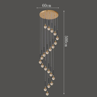 Abril - Crystal Ball Cluster Hanging Chandelier