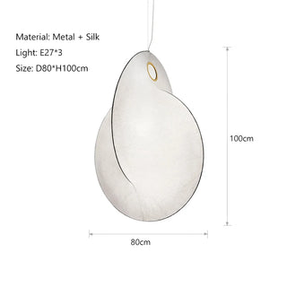 Qarshi - Japanese style Silk Overlap Shell Design Pendant Lamp