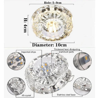 Kallang - K9 Crystal Recessed Modern Downlight