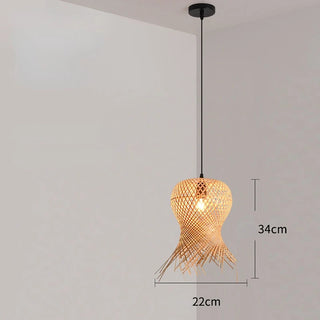 Santino - Handmade Bamboo Woven Multi Head Hanging Chandelier