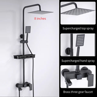 Atticus - Rainfall Wall Mounted Height Adjustable Shower Set