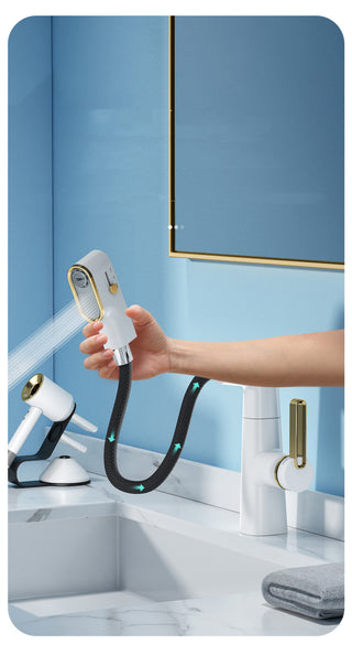 Cherlyn - Pull Out Basin Mixer LED Temperature Tap 360° Rotatable