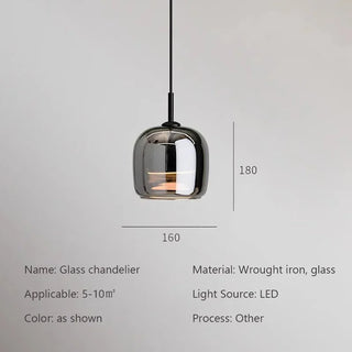 Daniel - Coloured Glass Round Hanging Pendant Ceiling Light