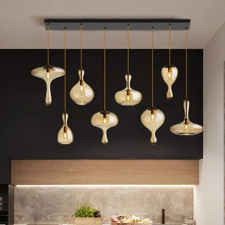Balfour - Modern Hanging Dome Shaped Coloured Glass Pendant Ceiling Light