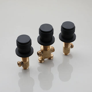 Markos - Modern Bathtub Waterfall Tap Set with Pull Out Shower