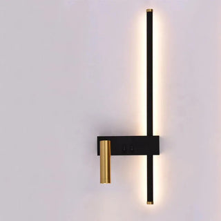 Bautista - Switch-Controlled Modern Black & Gold Dual Reading Wall Light