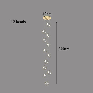 Abigail - Modern Round Gold Ball Hanging Ceiling Chandelier