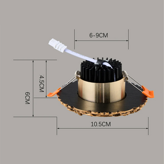 Tanglin - Retro Gold Patterned European LED Ceiling Downlight