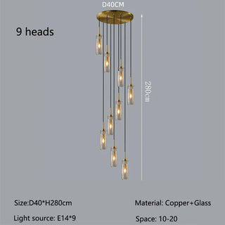 Rome - Cracked Glass Pendant Ceiling Chandelier