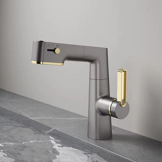 Cherlyn - Pull Out Basin Mixer LED Temperature Tap 360° Rotatable