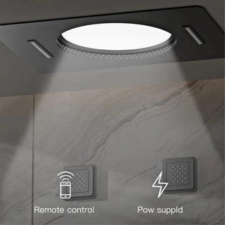 Hesperos  - Brass LED Digital Shower System with Ceiling Mount and Dual Hot & Cold Controls