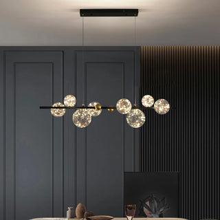 Babuna - Modern Multi Head Ball Hanging Line Chandelier