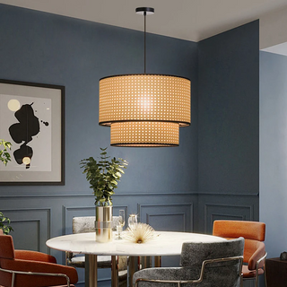 Kabale - Japanese Style Rattan Art Handmake Tiered Pendant Light