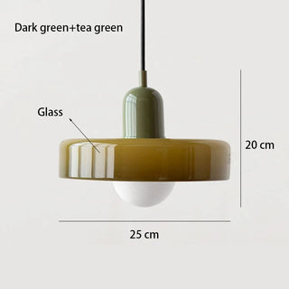 Rafal - Modern Retro Bauhus Glass Hanging Round Pendant Ceiling Light