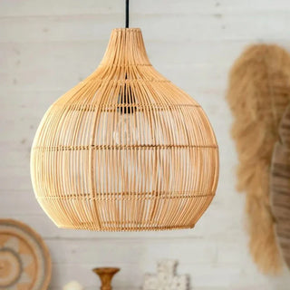 Tubas - Nordic Pastoral Rattan Weave Hanging Ceiling Light