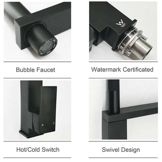 Katina - Solid Brass Swivel Modern Crane Mixer Kitchen Tap