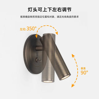 Charise - Recessed Sconce Lights 3W Warm White LED Reading Lamp Hotel Bedside Decor